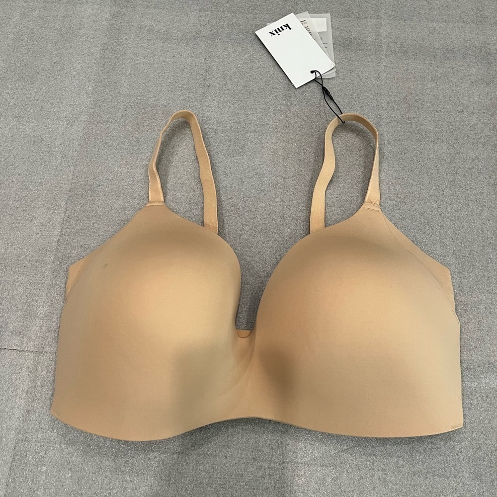 [7+]Knix Beige Wing Women Seamless Wireless Bra Everyday Comfort